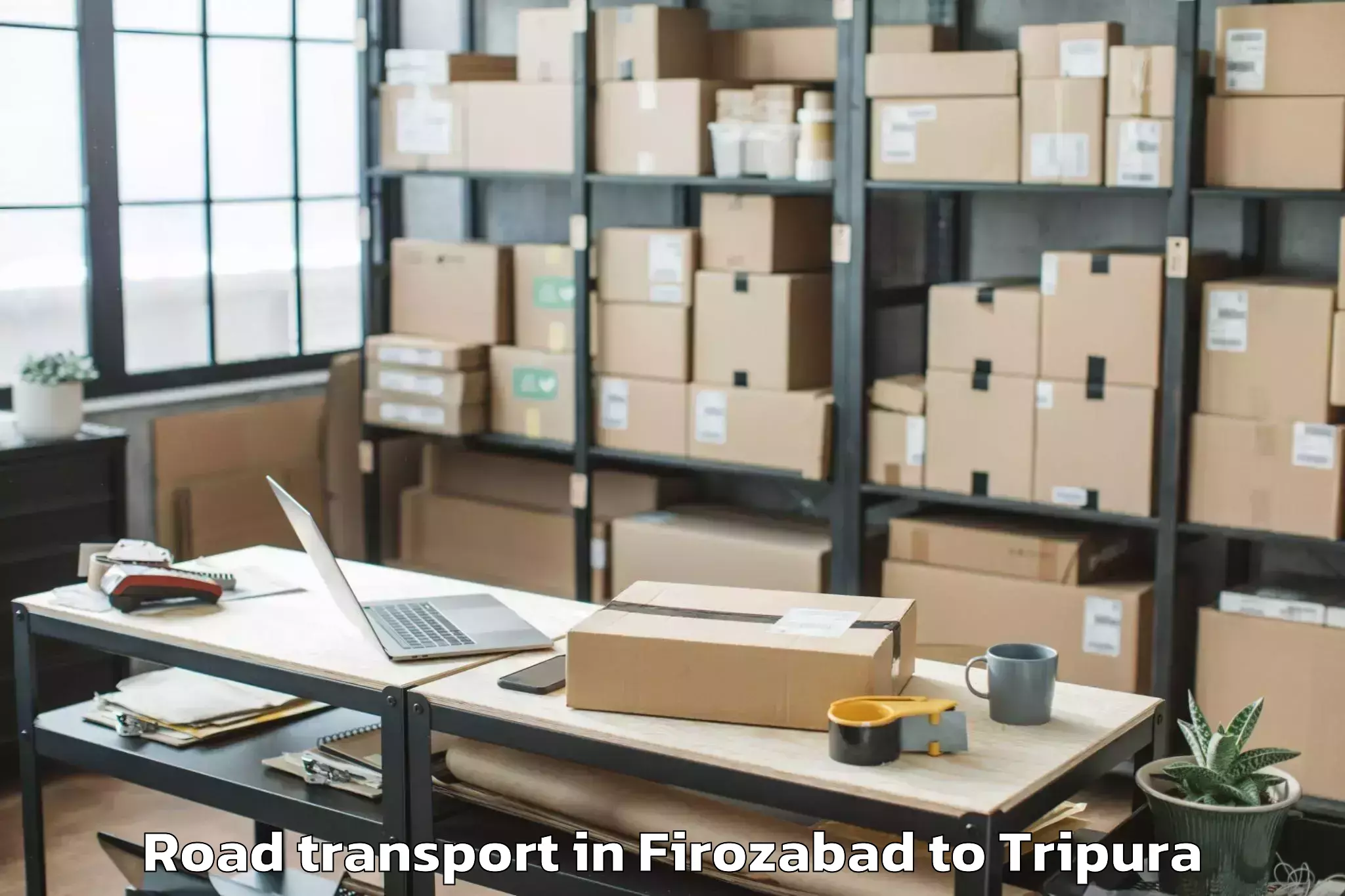 Professional Firozabad to Jampuijala Road Transport